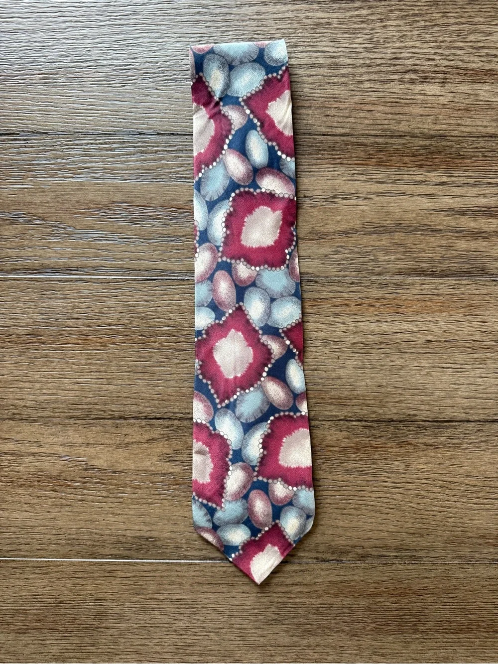 Christian Dior Men’s Vintage 90’s Multicolor Silk Tie - Geometric Pattern